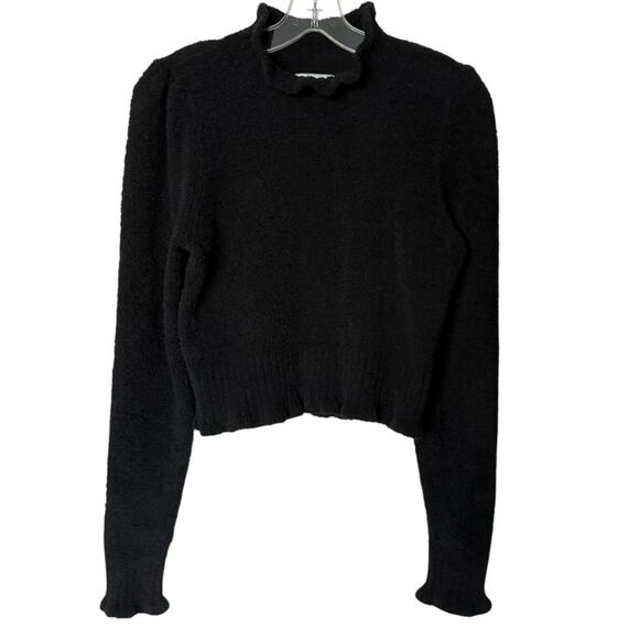 525 Revolve Mock Neck Long Sleeve Black Sweater Womens Size Small - Picture 1 of 10